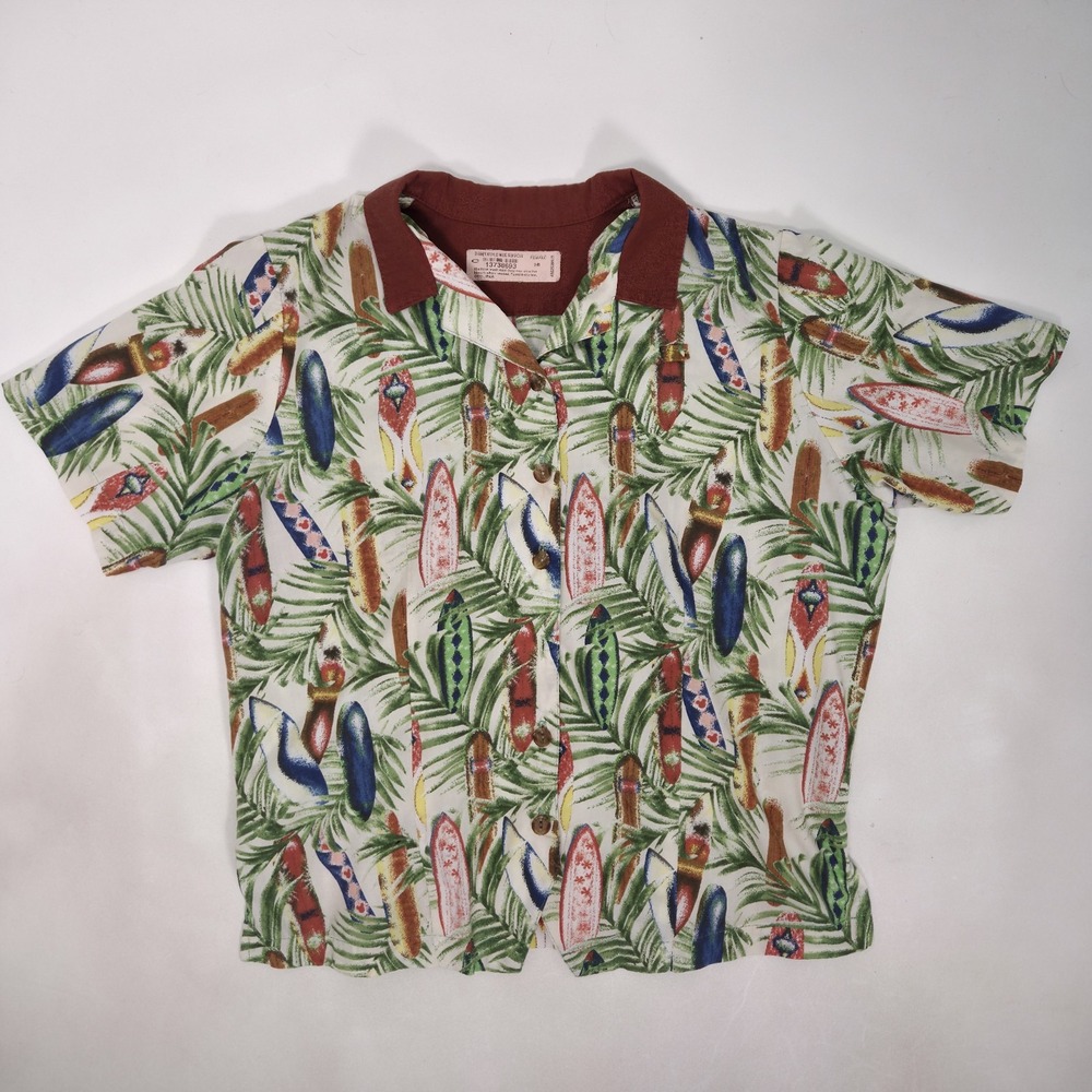 Disney World Wide Services Cast Member Polynesian Hawaiian Shirt Women's 18 (XL)